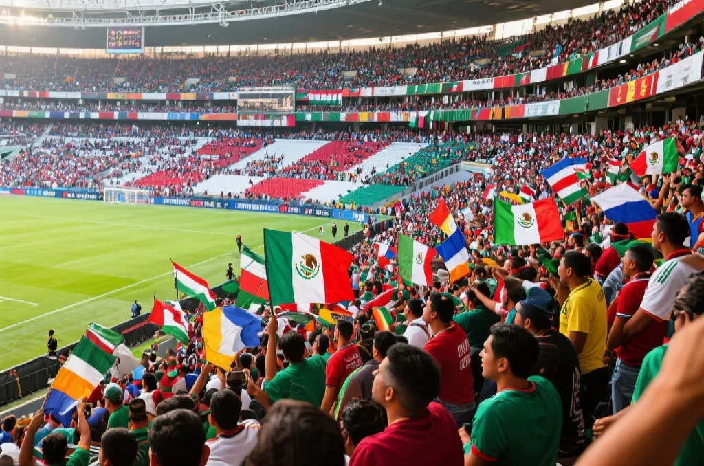 墨西哥球场内热情的球迷氛围